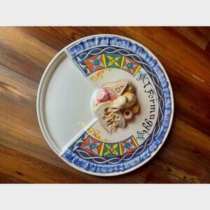 Vintage Italian Cheese Plate-La Compagnia Dei Decori